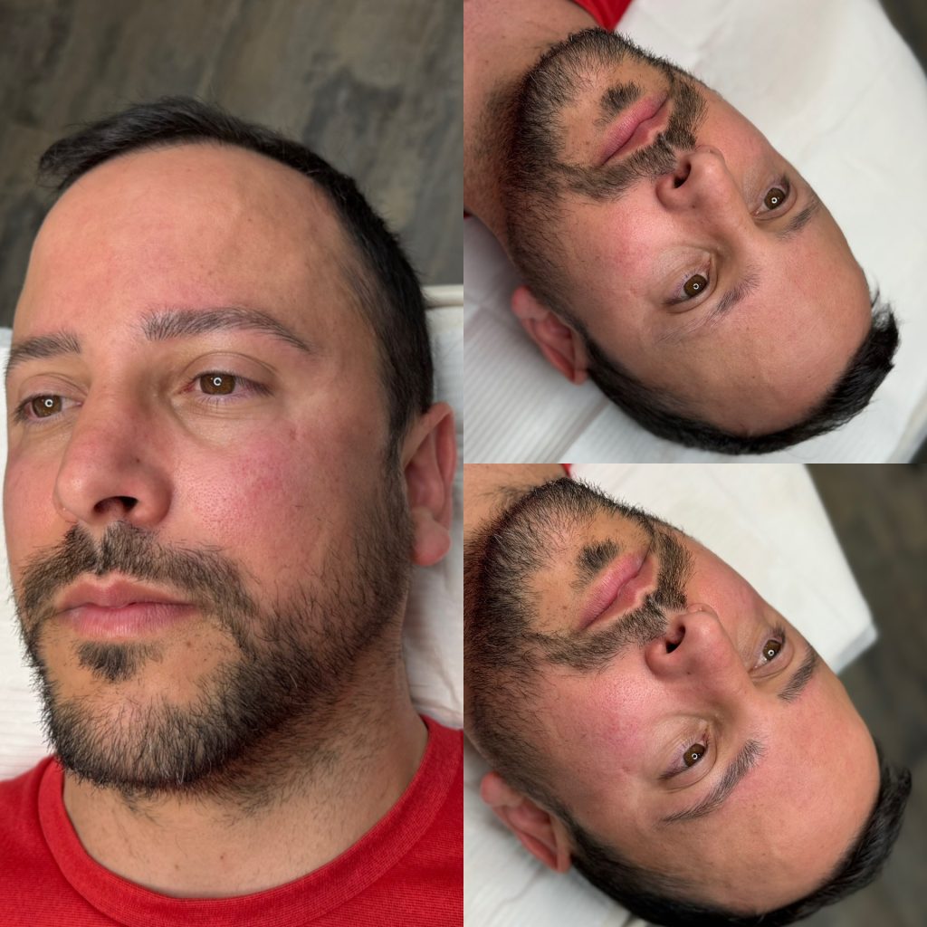 Male tattoo brows